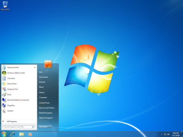 Windows 7 with Aero